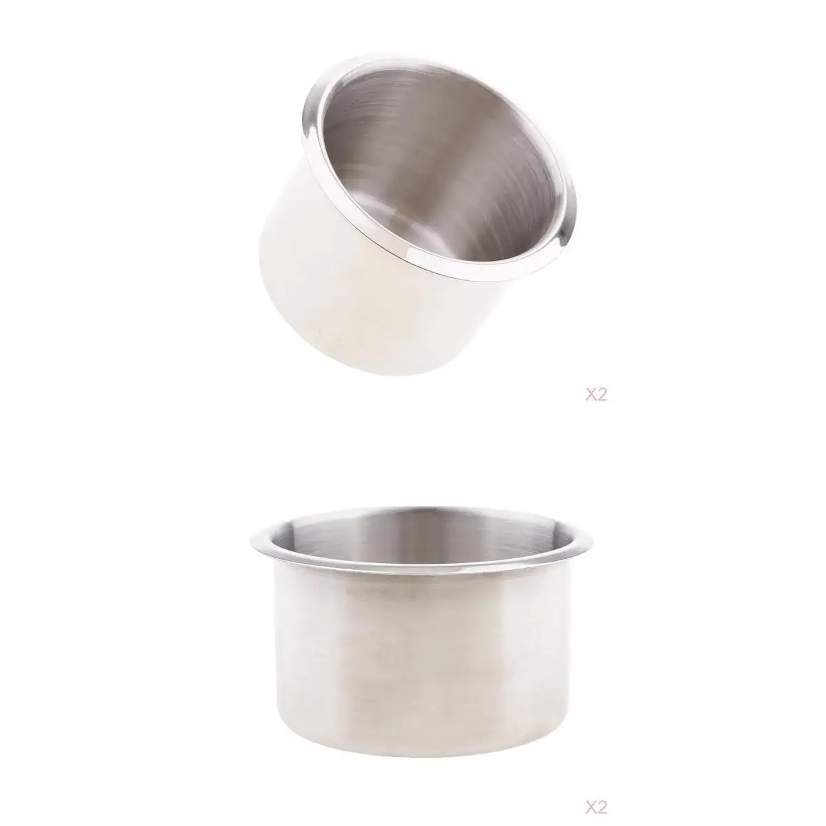 4x Boat Recessed Stainless Steel Cup Drink Can Holder For RV Trailer 90mm & 68mm 4x Boat Recessed Stainless Steel Cup Drink Can Holder For RV Trailer 90mm & 68mm