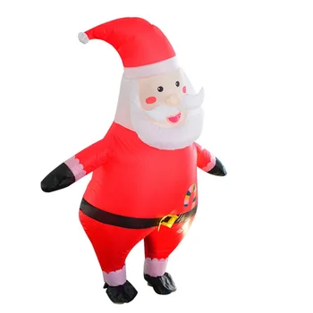 

festive day dressing suit Christmas Santa Claus Adult Inflatable Clothing Funny Suit Cosplay Full Body Jumpsuit Party