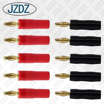 

JZDZ J.10052 10 PCS 4mm pure copper plated audio banana plug