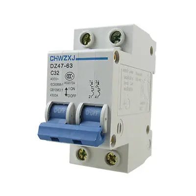 Двухполюсный 32A 400V Мини перегруженные автомат защити цепи