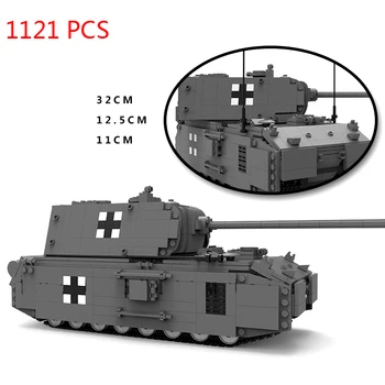 

hot lepining military WW2 German Army technic vehicles Mouse super heavy tank war mini weapons figures Blocks model bricks toys