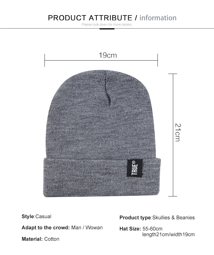 Зимняя вязаная шапка Skullies Beanies, зимняя шапка с надписью True, мягкая шапка в стиле хип-хоп для мужчин и женщин, повседневный широкий берет-Боб, унисекс, прочная чашка