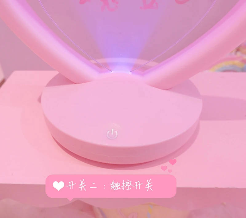 Sakura Сейлор Мун в форме сердца светодиодный ночник с USB заряженной фигурой, напечатанная полимерная настольная лампа, декор для спальни, игрушки для кукол