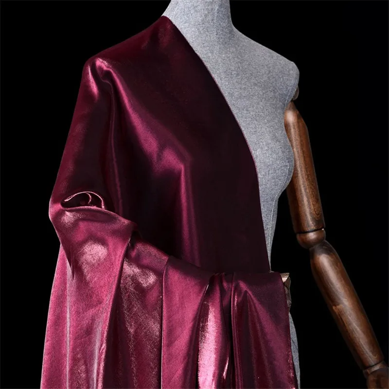 CF697 фиолетовое элегантное глянцевое летнее платье ткань 100% Tencel хлопок сатин