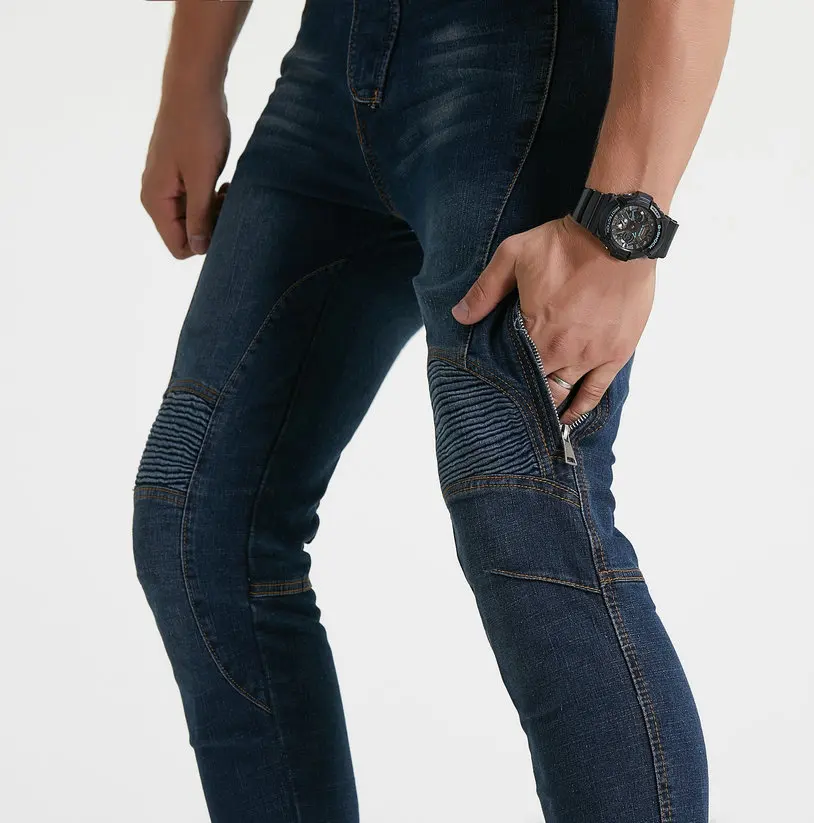 stealth protector  skinny Riding Jeans blue 5