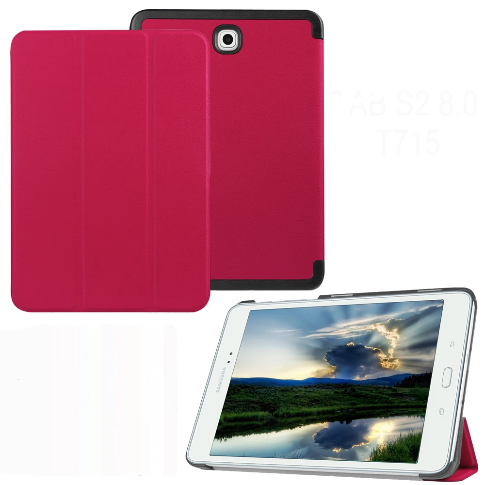 Case for Samsung Galaxy Tab S2 8.0 inch T710 T713 T715C T719C,Shell Trifold Stand Protect Cover with Auto Wake/Sleep Function