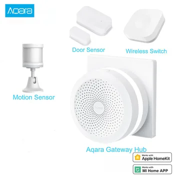 

Original Aqara Hub Alarm Systems security Home Wifi Light Switch control Automation Smart Home kit for Apple Homekit Mi Home APP