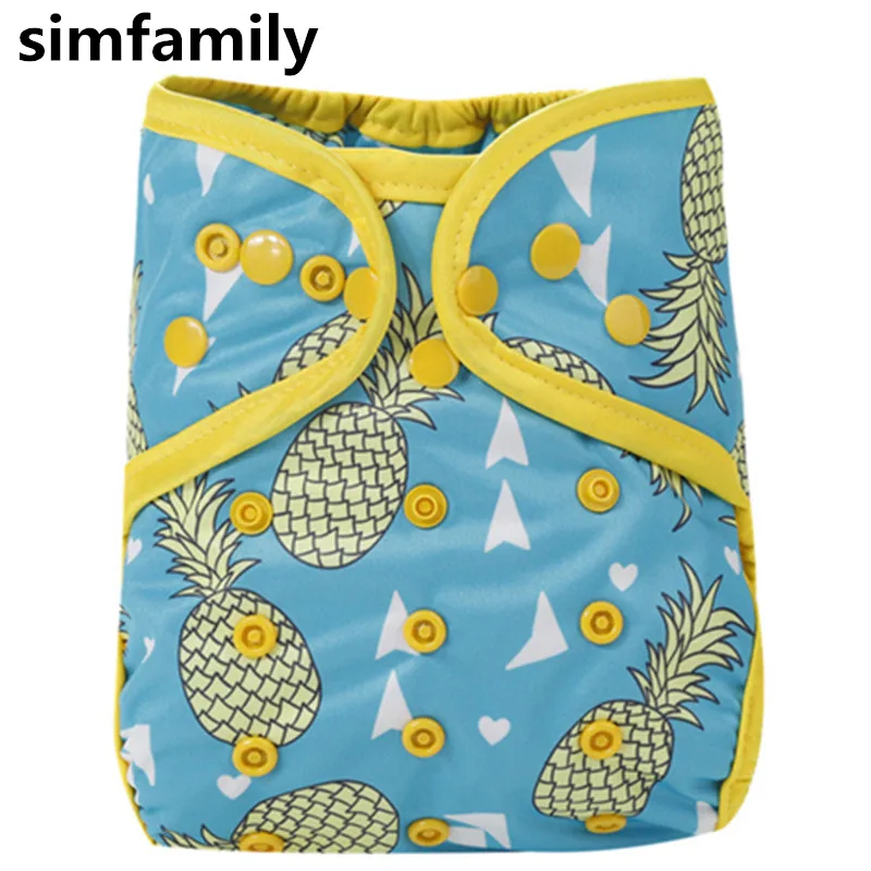 [Simfamily] 1 шт., моющиеся тканевые подгузники, регулируемые, с двойной ластовицей, многоразовые, simfamily, тканевые подгузники, fraldas, подгузник, костюм для детей от 3 до 15 кг