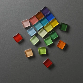 

15mm stereo square cube fridge magnet color early education office sticker creative paste decoration magnet whiteboard red blue