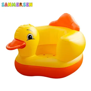 

Child Baby Inflatable Seats Portable Sofa Chair Support Seat Cover Baby Learning To Sit Feeding Chair Bathroom Yellow Duck Sofa