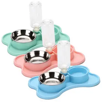

500ml Automatic Pet Feeder Water Dispenser Cat Dog Drinking Bowl Dogs Feeder Dish Cat Feeding Watering Supplies Pink/green/blue