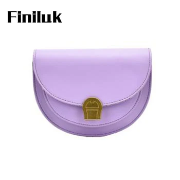 

Finiluk Fashion Women Saddle Bag Ladies Leather Handbag Bag Soft Casual Shoulder Bag Solid Tote Bag With Zipper BIZ190 PM49