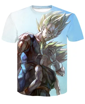 

New Men's 3D T-shirt Dragon Ball Z Super Instinct Goku Super Saiyan God Huangyan Printing Cartoon 2020 Summer Dragon Ball Casual