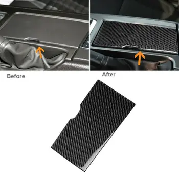 

1pc Water Cup Holder Cover 1x Fiber Console For Ford Mustang 2009-2013