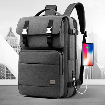 

40L Anti Theft Backpack Men Laptop Bagpack 15.6 USB Charger Male Notebook Back Pack Travel School Bag Mochila Black Men's Bags