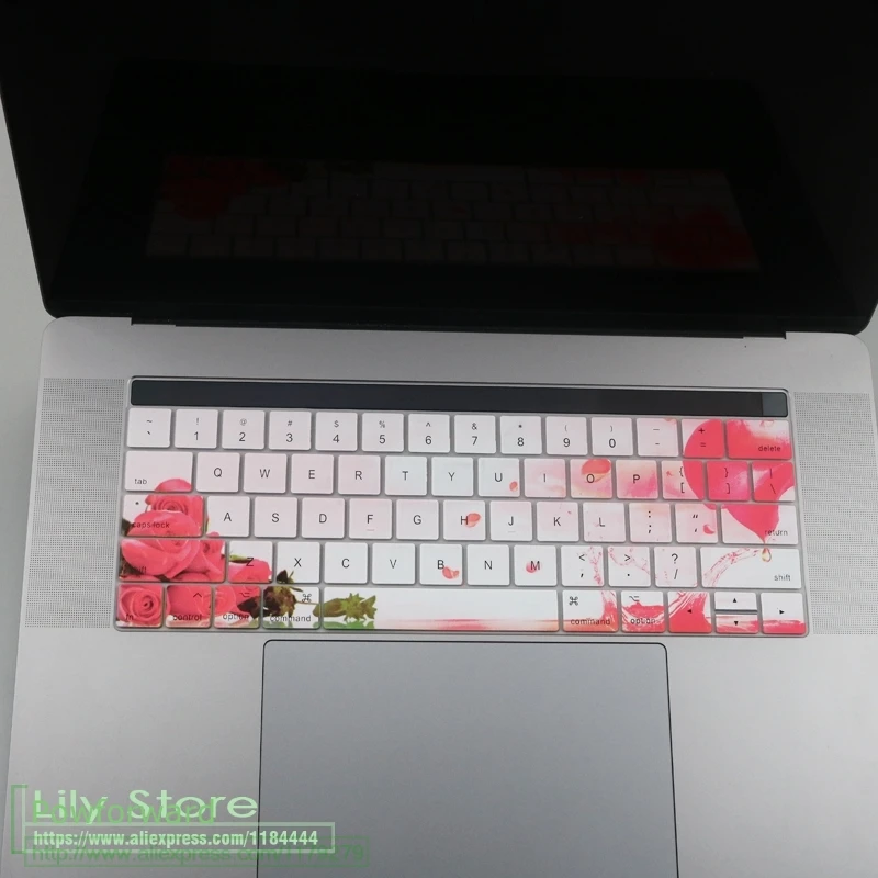 Крышка клавиатуры силиконовые серьги для Macbook Pro 13,3 ''& Pro 15,4'' с сенсорной панелью Версия США A1706 A1707 A1989 A1990