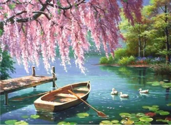 

5D DIY Diamond Mosaic Embroidery lake scenic