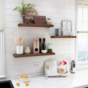 

Wall Mounted Rustic Floating Shelves Floating Shelves Wood Wall Shelf Home Bedroom Storage Rack Wall Hanging Display Rack Decor