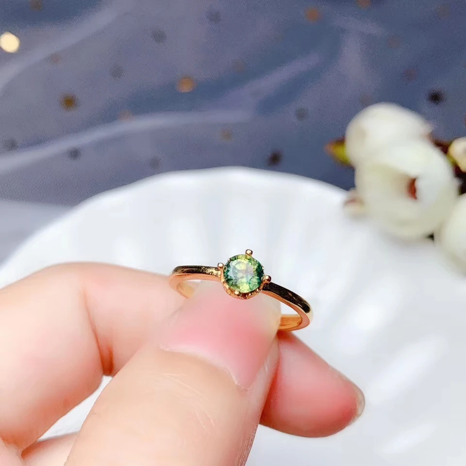 Классический жёлтый драгоценный сапфир кольцо с серебряный золотой цвет кольцо держатель местный натуральный камень день рождения обручение подарок