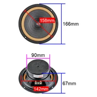 GHXAMP HiFi 6.5 Inch Full Range Speaker Treble Mid Bass Loudspeaker 4Ohm 12W Skin Edge For Car Bookself Audio Unit 2PCS 2