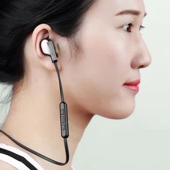 

Remax Rb-S18 Magnetic Outdoor Sports Wireless Bluetooth Headset In-Ear Hifi Stereo Bass Noise Reduction Neckband Headphones for