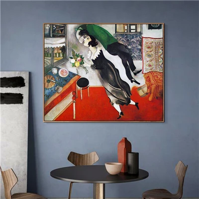 Современное украшение холст Chagall Реалистичная картина картины картина на стену для дома печать Акварельная Модульная для гостиной плакат - Цвет: BO XJNN6093-07