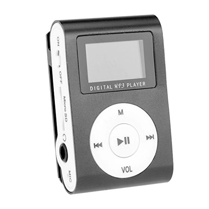 Миниатюрный музыкальный плеер с USB разъемом цифровой MP3 ЖК экраном поддержка карт