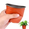 100Pcs Flowerpot Plastic Grow Box Fall Resistant Tray For Home Garden Plants Nursery Cup Transplant Flower Plant Pots 5