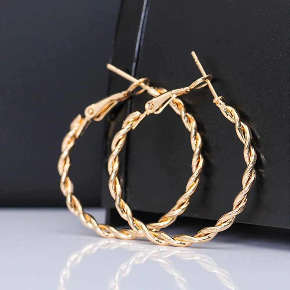 

2019 gold earrings for women fashion large hollow circle earrings ball party nightclub gift girlfriend pledge earrings