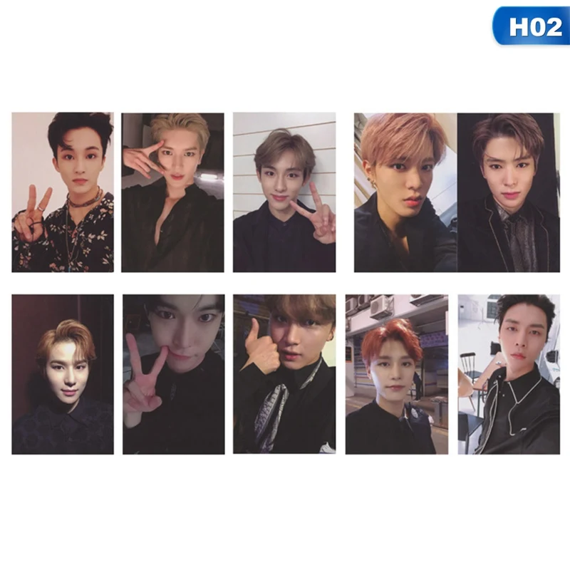 10 шт./компл. NCT DREAM NCT127 альбом прозрачная Фотокарта регулярные-неправильные карты самодельные карты фотокарты бумажные карты - Color: H02