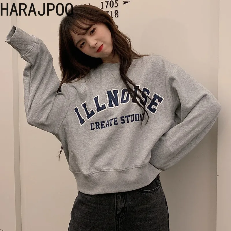 Женские пуловеры Harajpoo толстовка Waitmore куртка Ulzzang с буквенным принтом корейские
