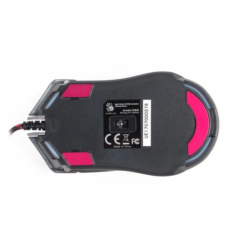 Мышь A4 Bloody P93 Bullet серый оптическая(5000dpi) USB2.0 игровая(8but