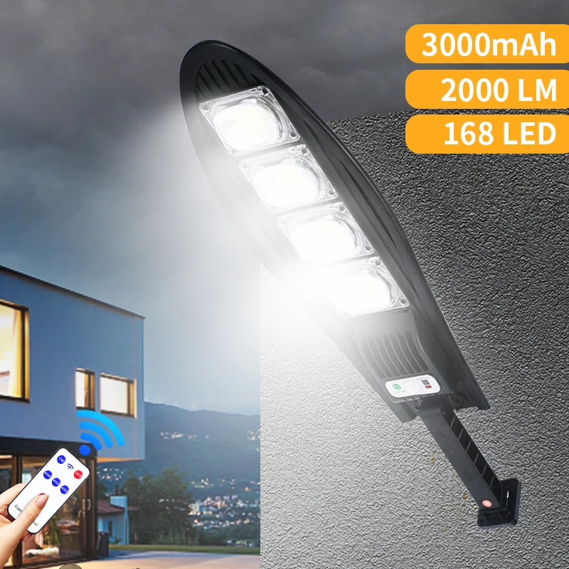 

2000LM Super Bright Solar Outdoor Lights 20/40/60/80W Waterproof Solar Lamps With Motion Sensor For Front Door Garage Street