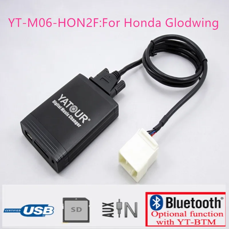 

Yatour for Honda Goldwing GL1800 2001-2010 Car Digital Music Changer USB MP3 AUX adapter Audio Interface MP3 USB SD Bluetooth 89