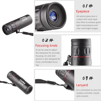 Compact Type HD Monocular Telescope Mini Pocket Zoom Monocular Telescope Handy Scope For Traveling Hunting Camping Compact Rifle 5