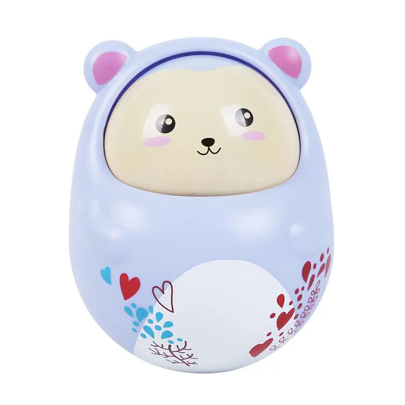 Милый ребенок новорожденный игрушки кивая матлиошка игрушки неваляшки для ребенка кольцо колокольчик милый неваляшка развивающие погремушки детские развивающие игрушки - Цвет: purple