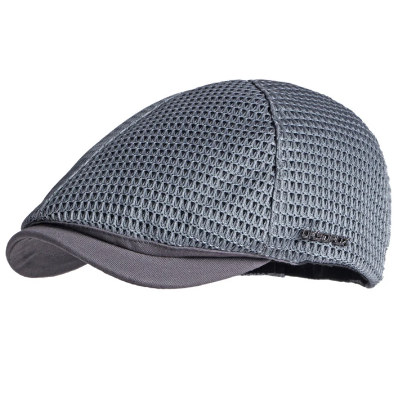 HT3659 Berets Spring Summer Caps for Men Women Breathable Mesh Beret Cap Male Female Adjustable Octagonal Cap Beret Hat beret hat breathable hat woolen beret