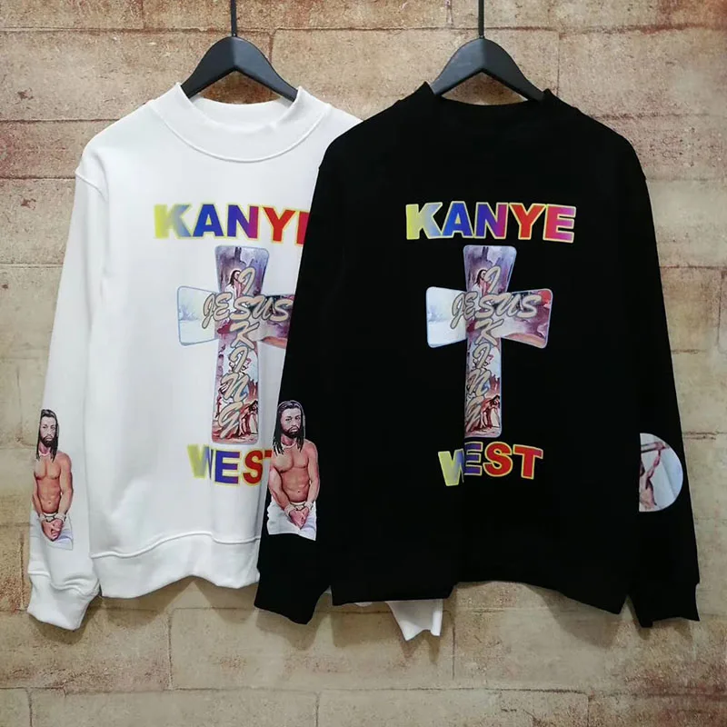 Мужские и женские толстовки Kanye с цифровым 3D-принтом Уэста изображением Иисуса