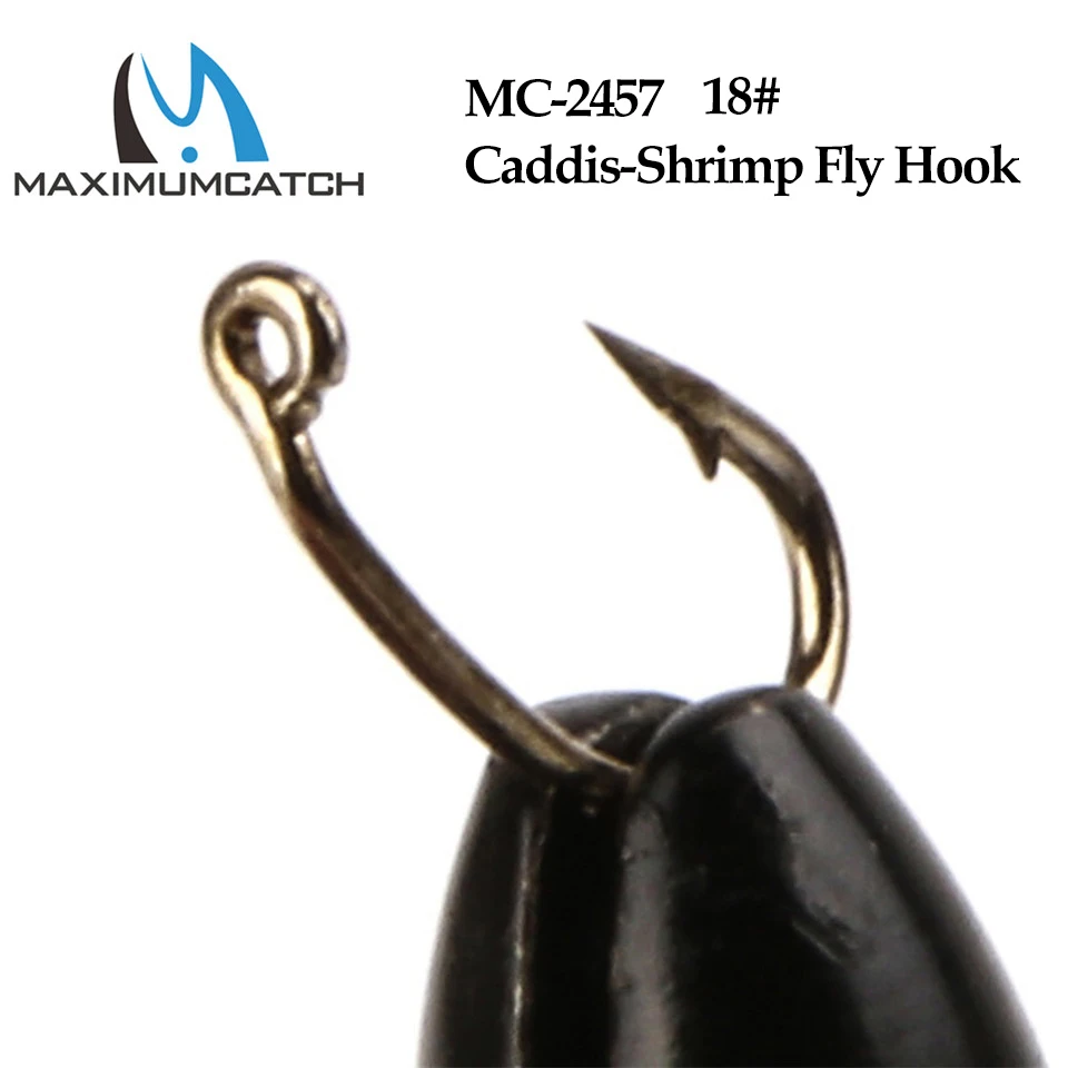 Maximumcatch 500 штук MC 2457 Размеры 18 мушек крюк Caddis Креветочный крючок Fly рыболовный