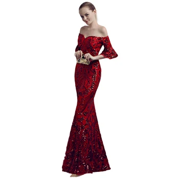 

Off The Shoulder Mermaid Evening Dress Sequin Formal Evening Gown Evening Gown Women Party Dresses Gowns Robe De Soiree 2020