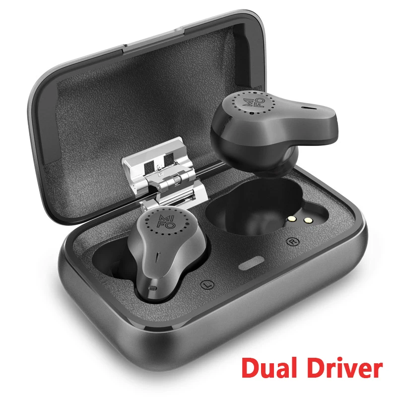 Double Driver Mifo O7 Aptx беспроводные наушники Bluetooth 5,0 сбалансированные арматурные Tws настоящие беспроводные наушники водонепроницаемые Hifi мини наушники - Цвет: Double Driver