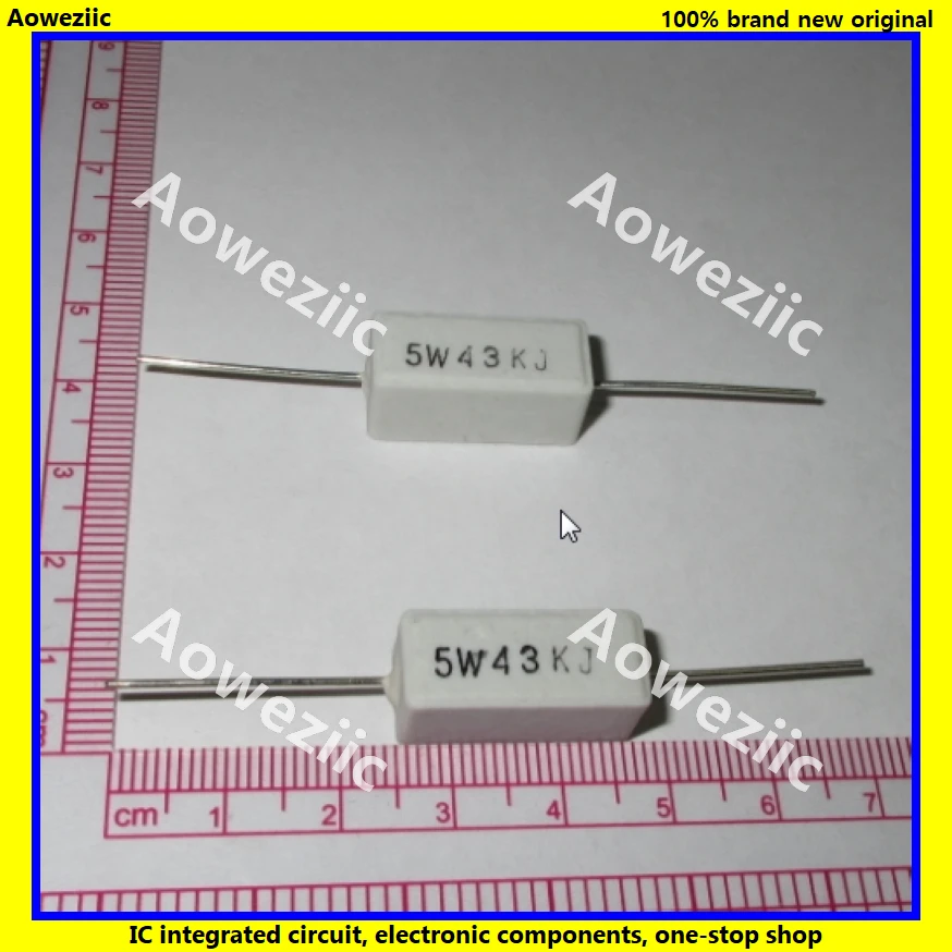 5W43KJ 5W43K欧 5W43KRJ 卧式陶瓷水泥电阻 功率电阻 陶瓷电阻