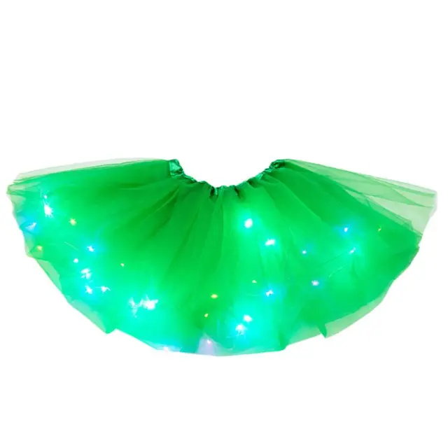 Xiuinserty Tutu Skirt Kids for Little Girls LED Light Up， Tutu Skirt Neon Colorful Luminous Party Dance Dress