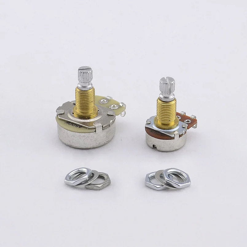 【Made in Korea】일렉트릭 기타 베이스 A250K/B250K/A500K/B500K용 알파 황동 샤프트 전위차계(POT)