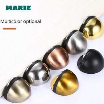 

Marie Stainless Steel Magnetic Door stopper No-Punching Sticker Hidden Door Holders Floor Nail-free Rubber Door Stop Protector