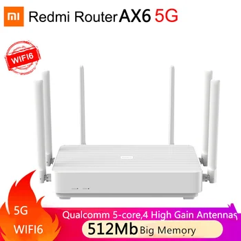 

NEW Xiaomi Redmi Router AX6 WiFi 6 1800 5-Core 512Mb Memory Mesh Home IoT 4 Signal Amplifier 2.4G 5GHz Both 2 Dual-Band OFDMA MI