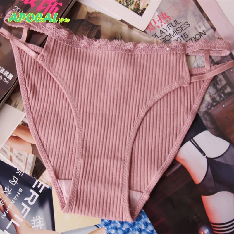 APOCAL сексуальный Высокий разрез трусики с ремешками спагетти трусы хлопковые Для