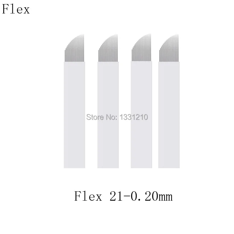 Белые лезвия Sobrancelha Microblading Flex 210,20 мм Перманентный макияж линия бровей Иглы татуировки для Tobori ручка для микроблейдинга
