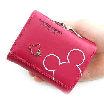 

Cute Girls Small Wallet Hasp Mini Clutch Student Coin Purse Fashion ladies short wallets three fold female Coin Bag card holder