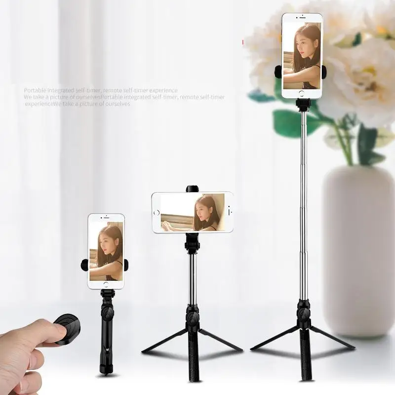 

Bluetooth Wireless upgrade XT10 selfie stick horizontal shot vertical Retractable self-timer artifact live Stainless r20